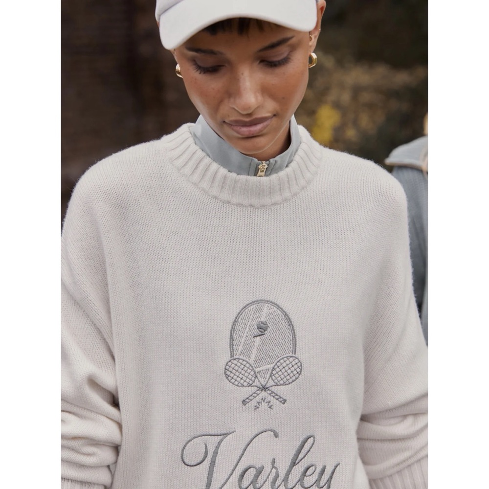 Varley Edie Namesake Knit Cashmere Blend Crew Neck Sweater, Size S, NWT - Picture 4 of 11